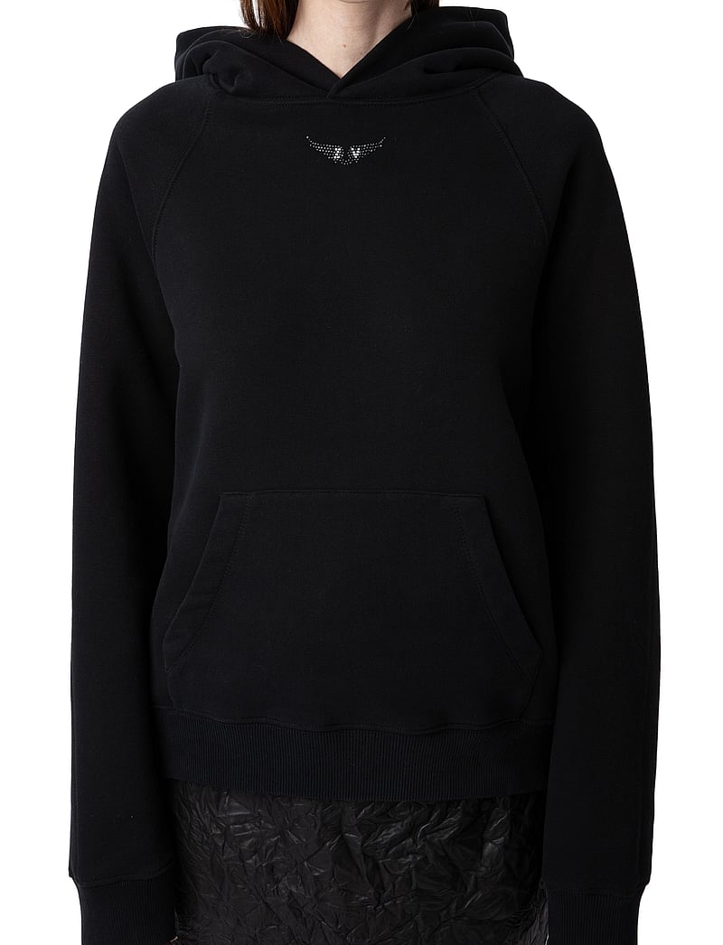 Zadig & Voltaire - GEORGY PMO WINGS STRASS - sportiska stila džemperi un džemperi ar kapuci - noir - 0