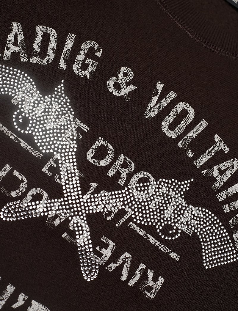 Zadig & Voltaire - UPPER PMO BLASON RDRG STRASS - sweatshirts & hoodies - dark chocolate - 2
