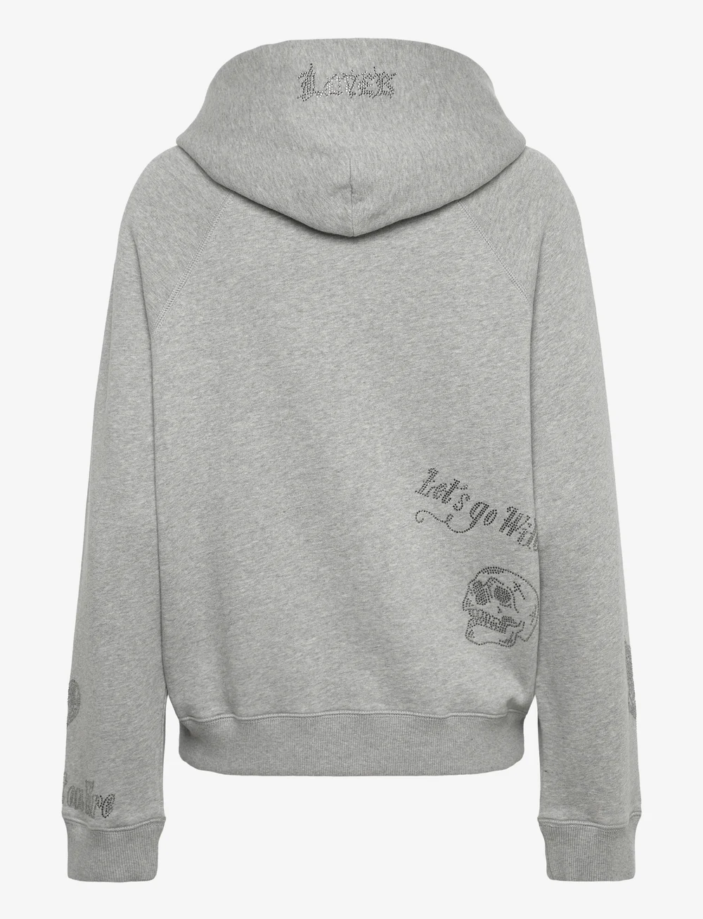 Zadig & Voltaire - GEORGY MO MULTICUSTO STRASS - sweatshirts & hoodies - gris chine - 1