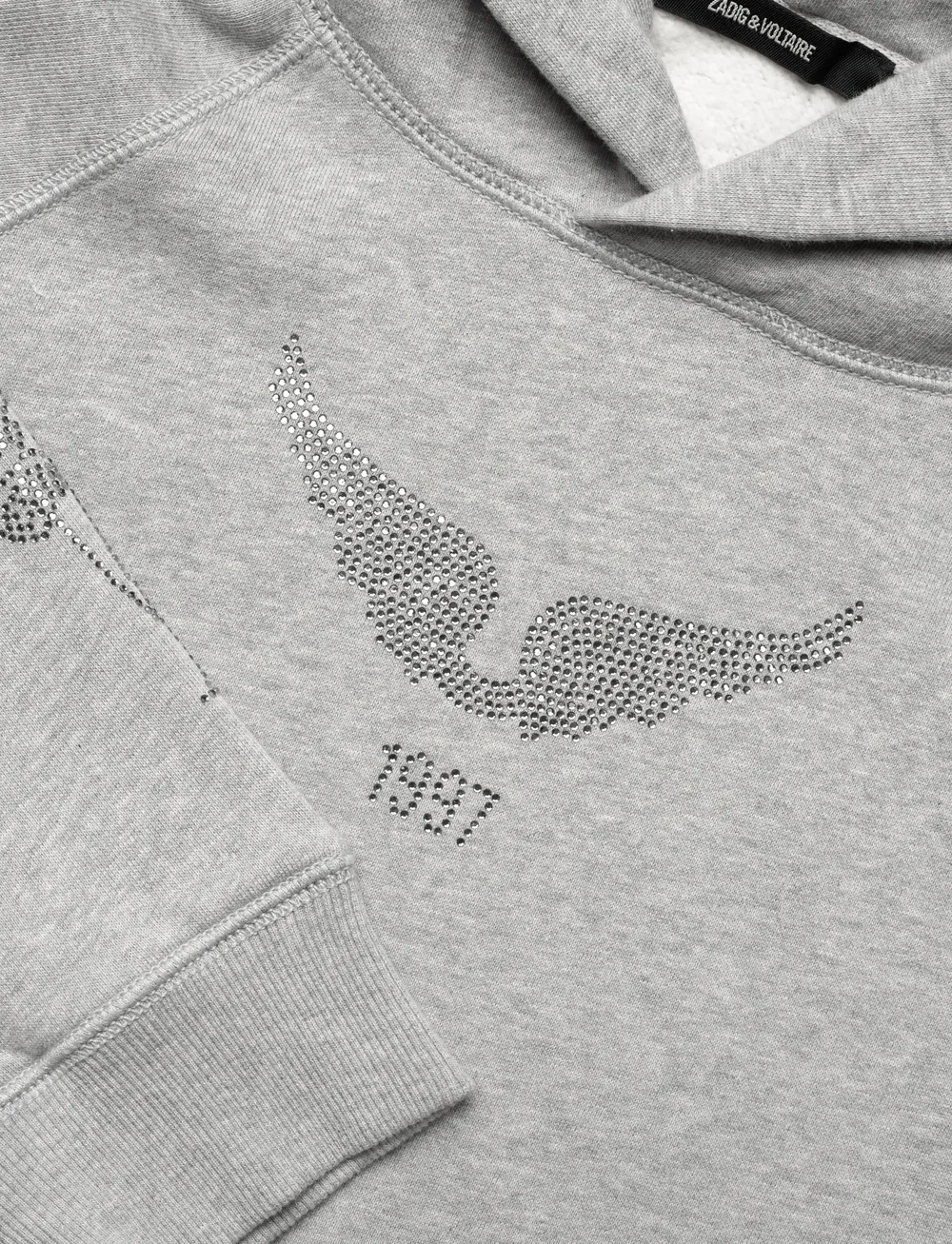 Zadig & Voltaire - GEORGY MO MULTICUSTO STRASS - sweatshirts & hoodies - gris chine - 2