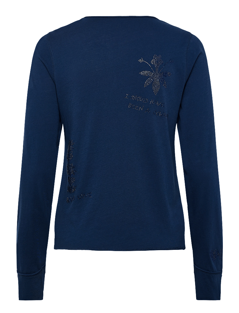 Zadig & Voltaire - TUNI ML CL MULTI STRASS - langärmlige tops - blueberry - 1