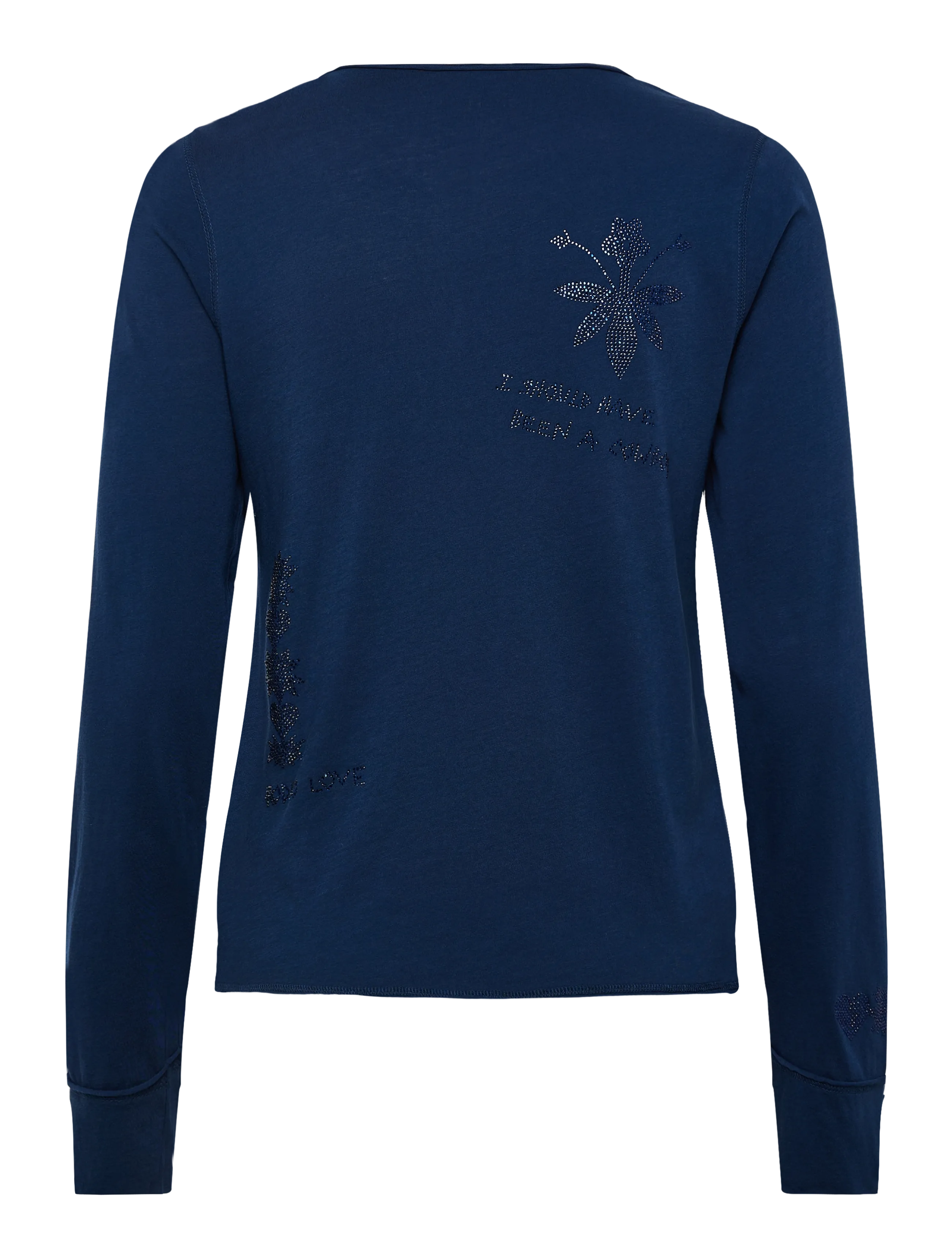 Zadig & Voltaire - TUNI ML CL MULTI STRASS - langärmlige tops - blueberry - 1