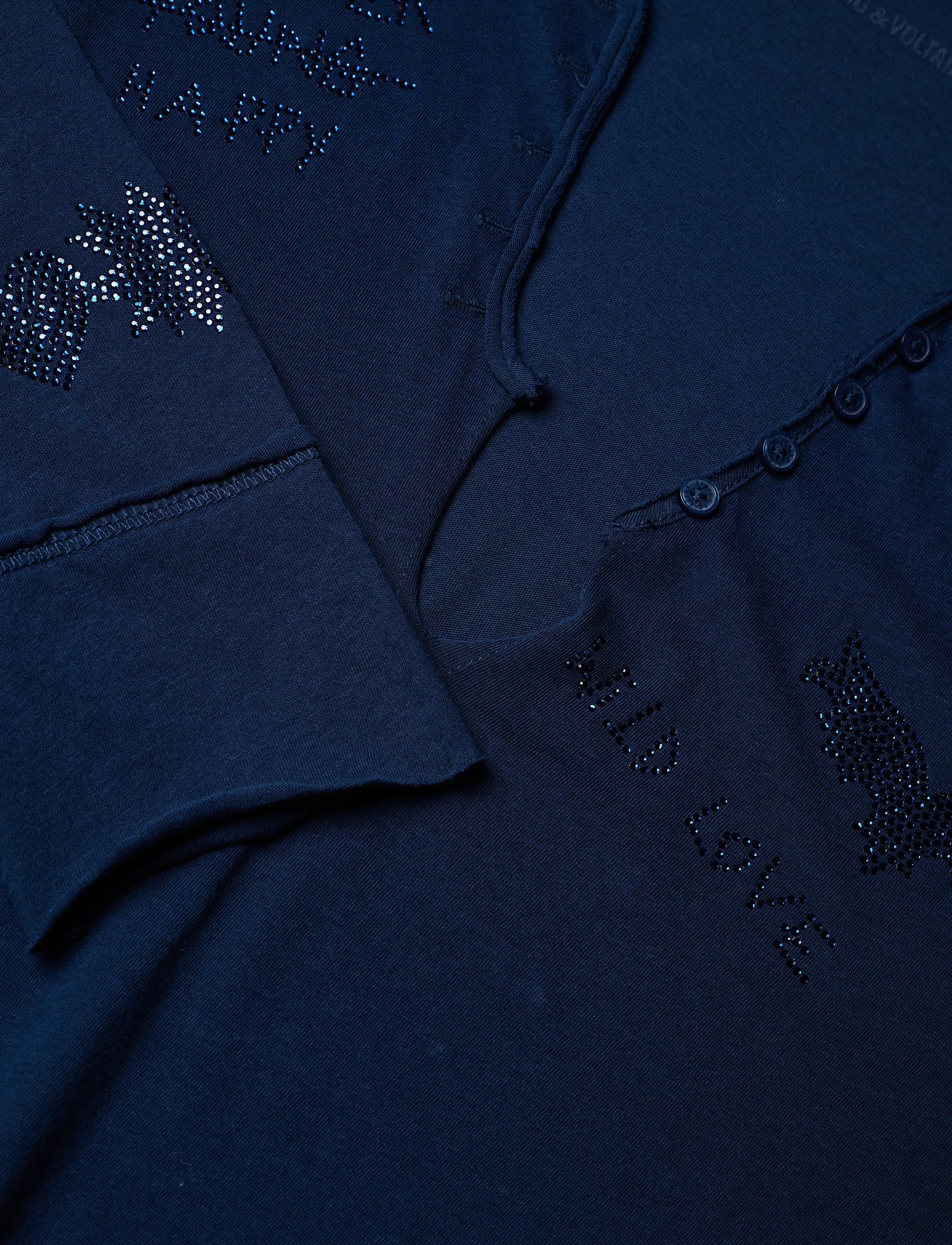 Zadig & Voltaire - TUNI ML CL MULTI STRASS - langärmlige tops - blueberry - 2