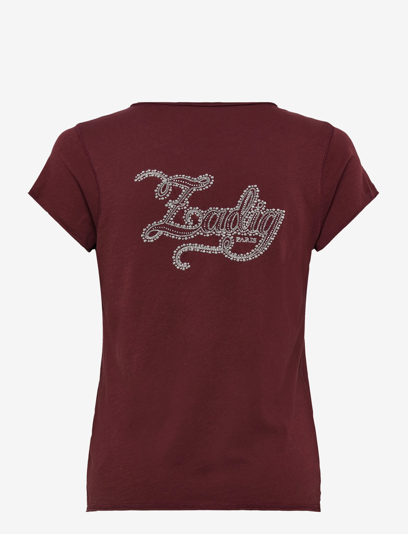 Zadig & Voltaire - TUNI MC CL INCRUSTATION - t-shirts & tops - burgundy - 1