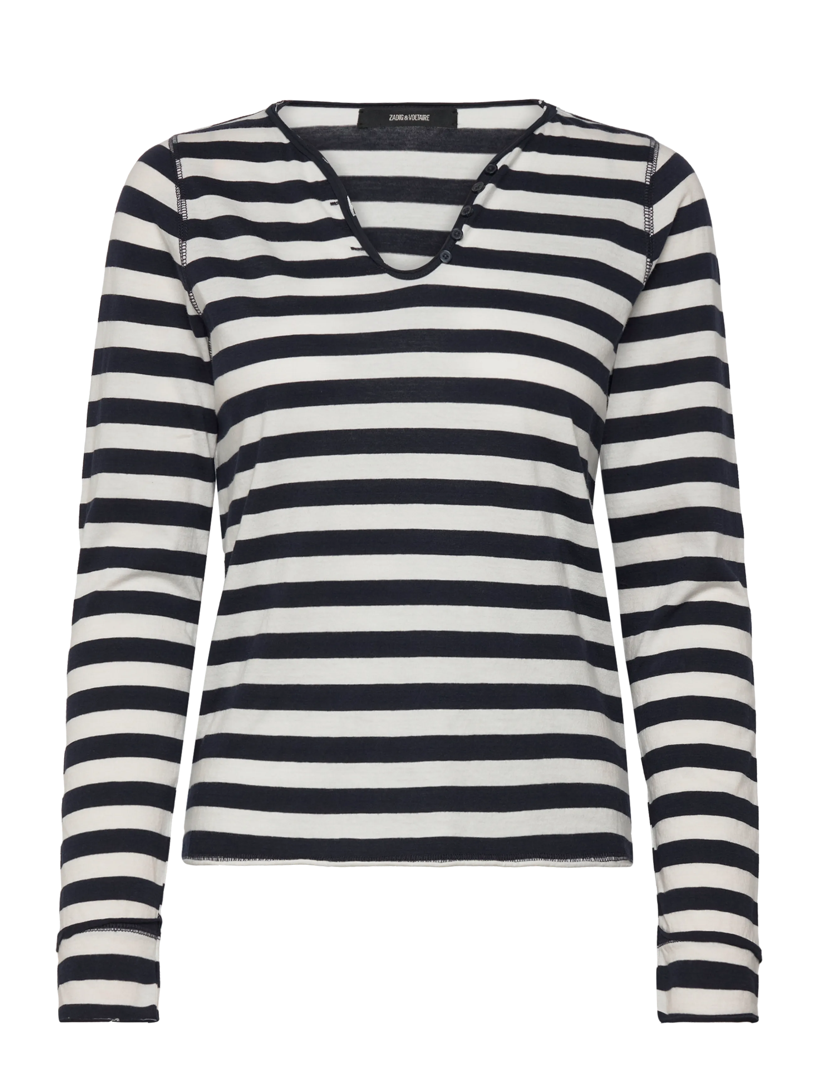 Zadig & Voltaire TUNISIEN ML CL VOLTAIRE STRIPE - Nýkomið - ENCRE / black