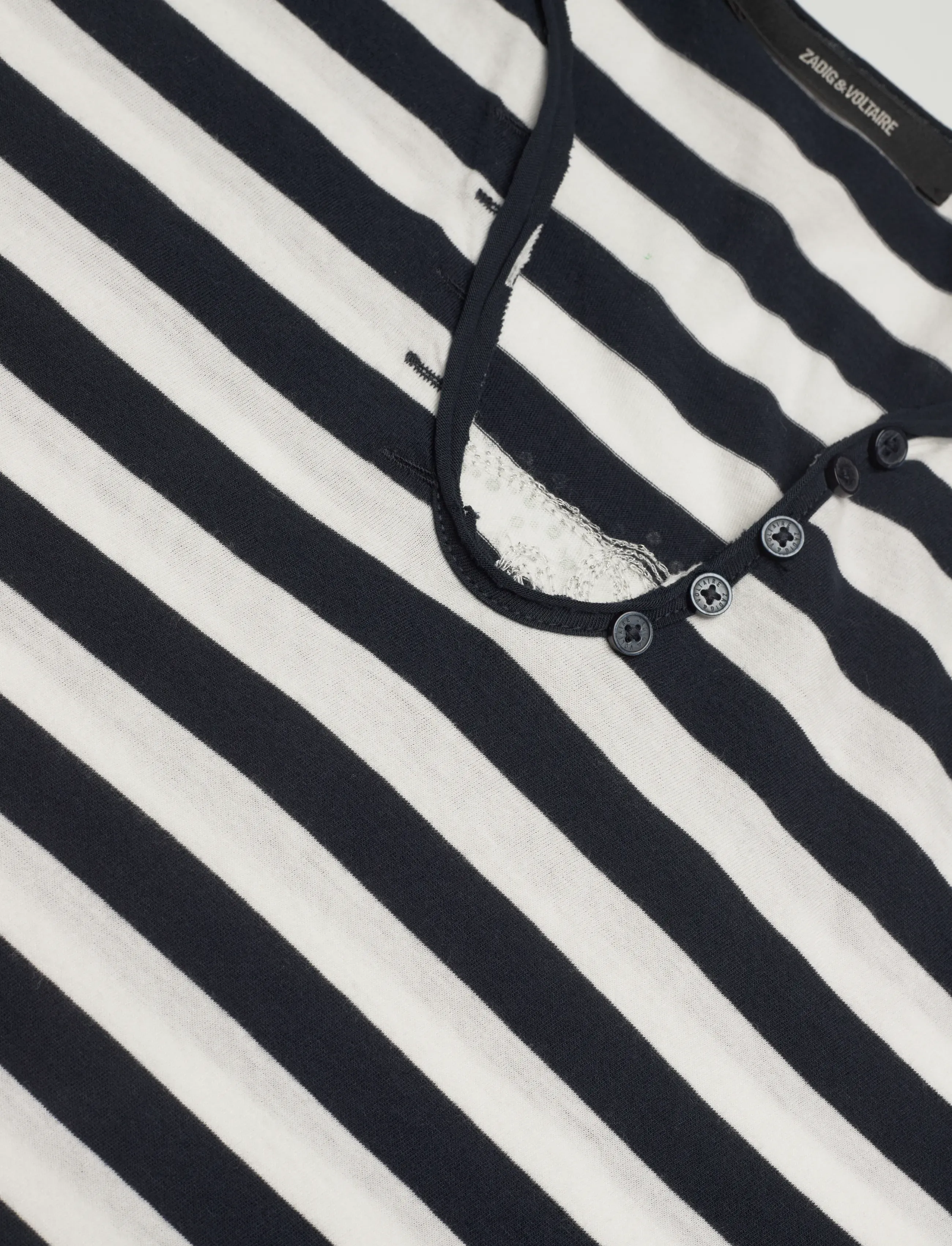Zadig & Voltaire - TUNISIEN ML CL VOLTAIRE STRIPE - långärmade toppar - encre - 2