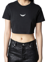 Zadig & Voltaire - CARLY WINGS - crop topit - black - 2