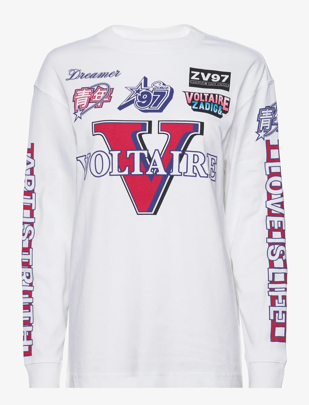 Zadig & Voltaire - NOANE VOLTAIRE MULTIBADGE - sportiska stila džemperi un džemperi ar kapuci - blanc - 0