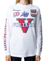 Zadig & Voltaire - NOANE VOLTAIRE MULTIBADGE - sportiska stila džemperi un džemperi ar kapuci - blanc - 2