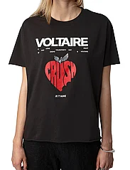 Zadig & Voltaire - TOMMER CO CONCERT CRUSH STRASS - t-krekli - carbone - 2