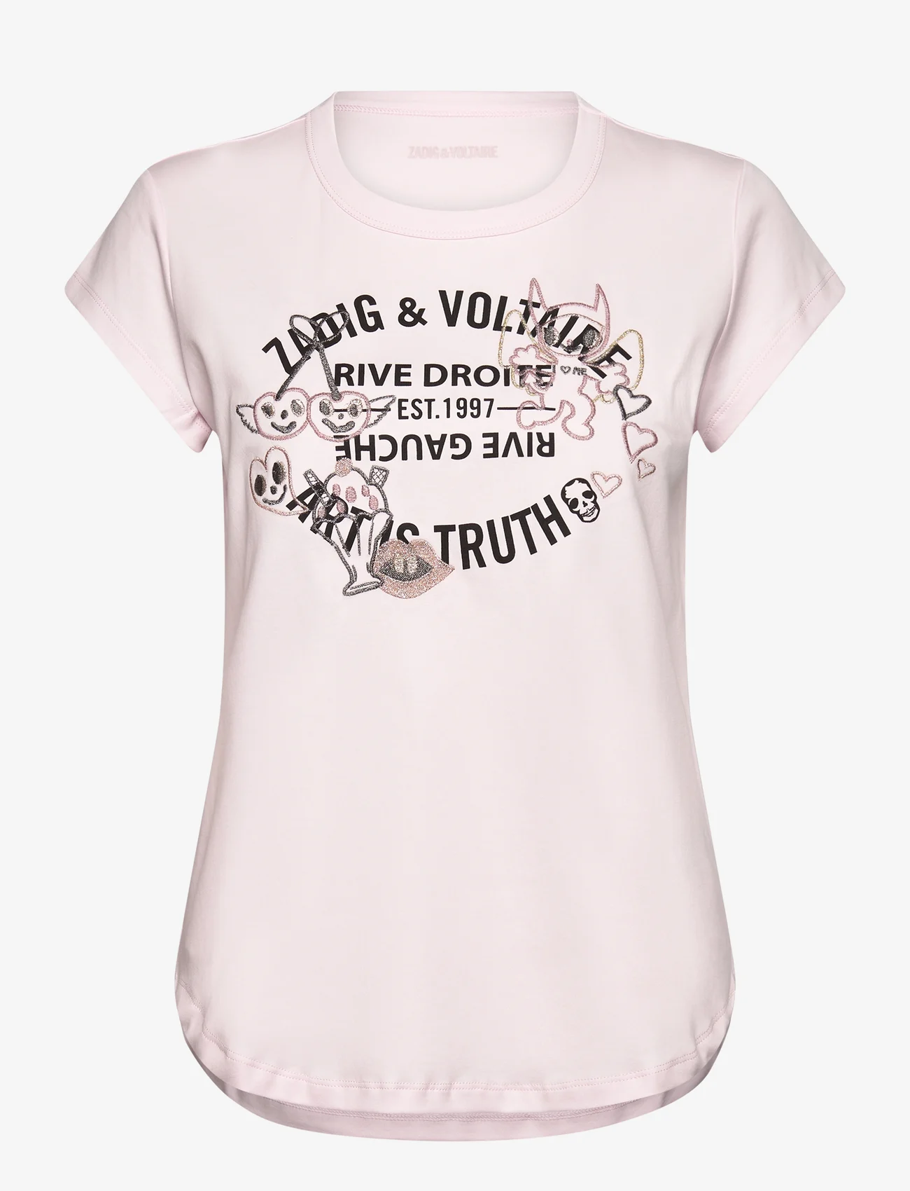 Zadig & Voltaire - WOOP ICO BLASON MULTICUSTO LUR - t-shirts - parme - 0