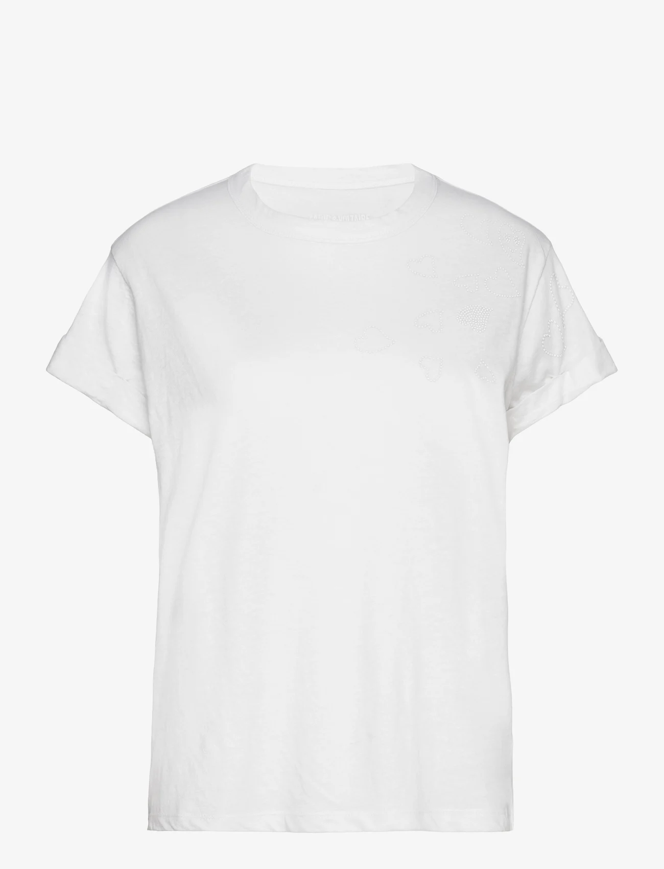 Zadig & Voltaire - ANYA PCL RAIN STUDS - marškinėliai - blanc - 0