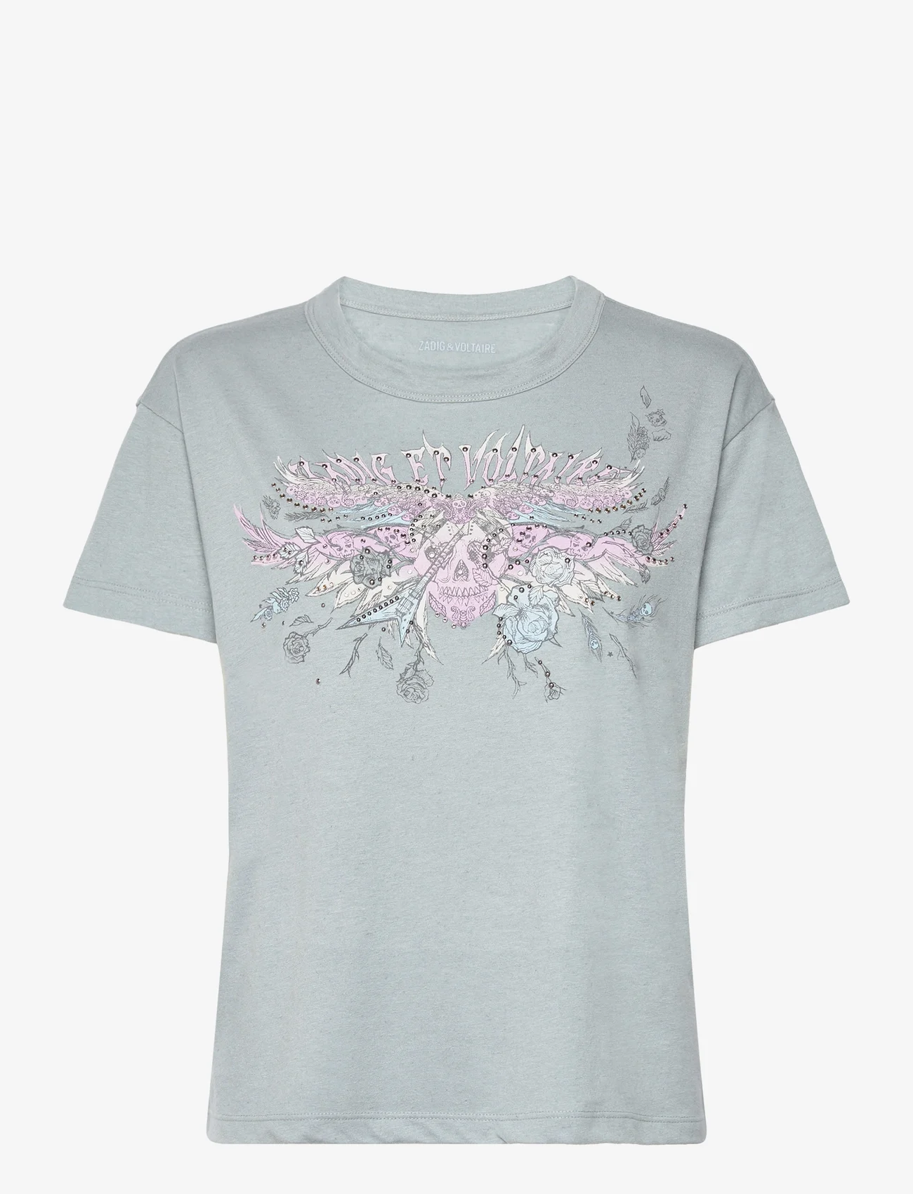 Zadig & Voltaire - MARTA PCL CONCERT TDM WINGS ST - t-shirts - oyster - 0