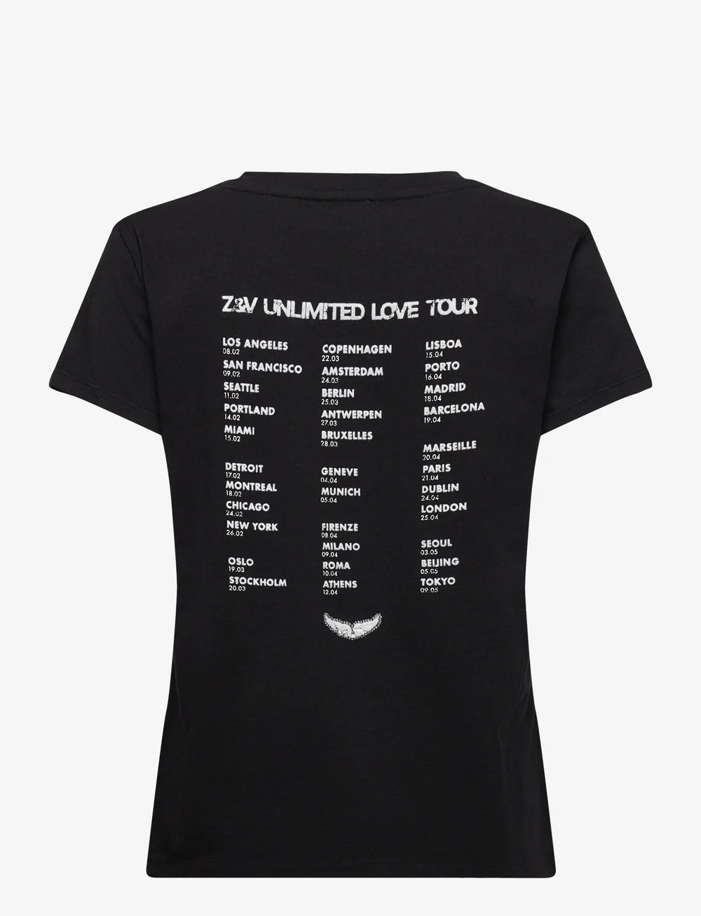 Tシャツ・カットソー ZADIG&VOLTAIRE HC CONCERT T-SHIRT Zadig & Voltaire Walk Bc Concert Cherry Love (ZVJWTS02684