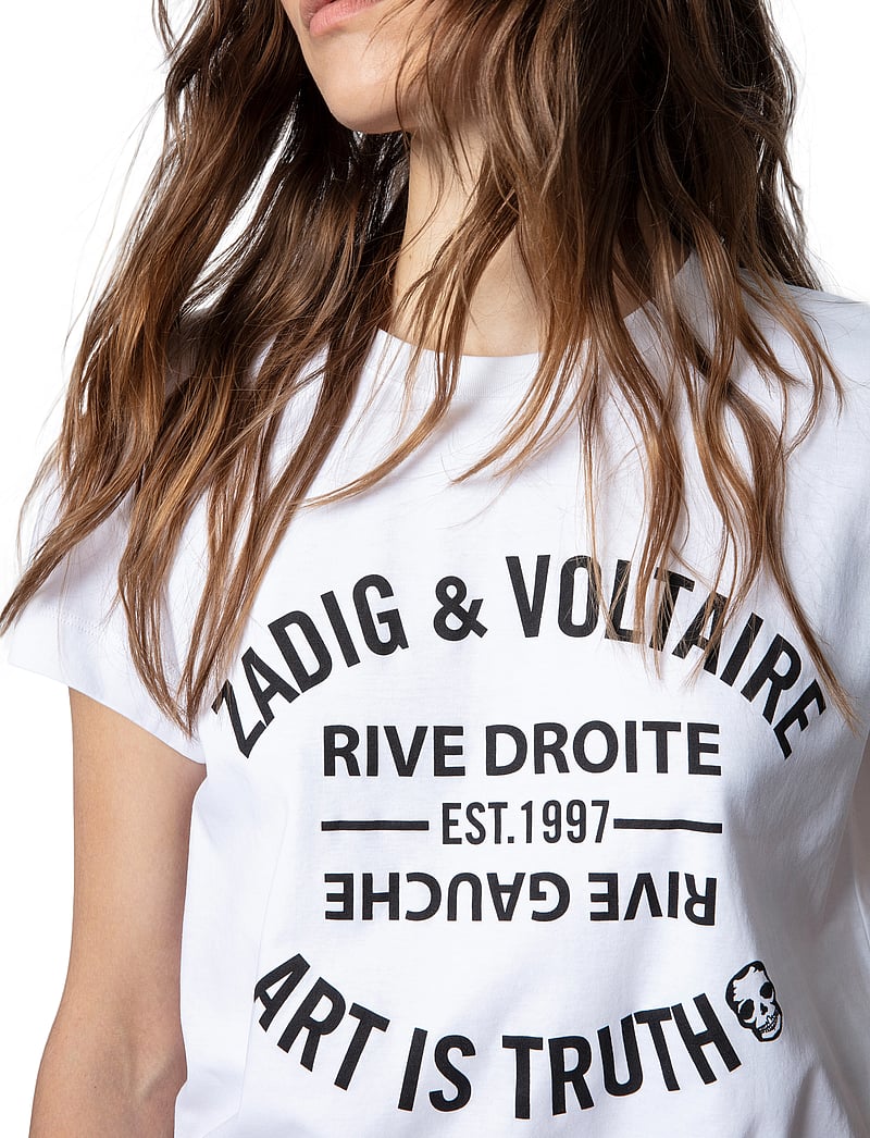 Zadig & Voltaire - WALK ICO BLASON ECO - t-shirts & tops - white - 5