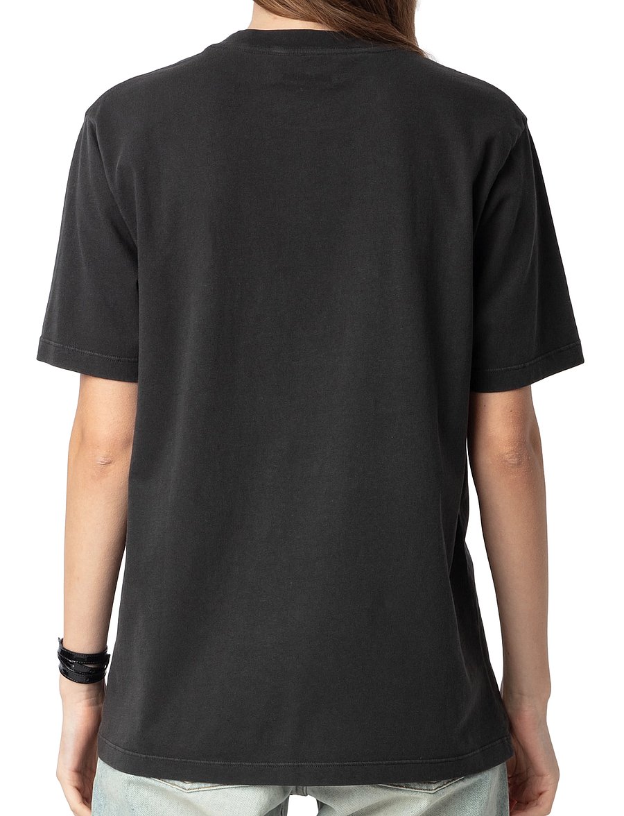 Zadig & Voltaire - EDWIN HC ROCK AND ROLL STRASS - t-shirts - carbone - 4
