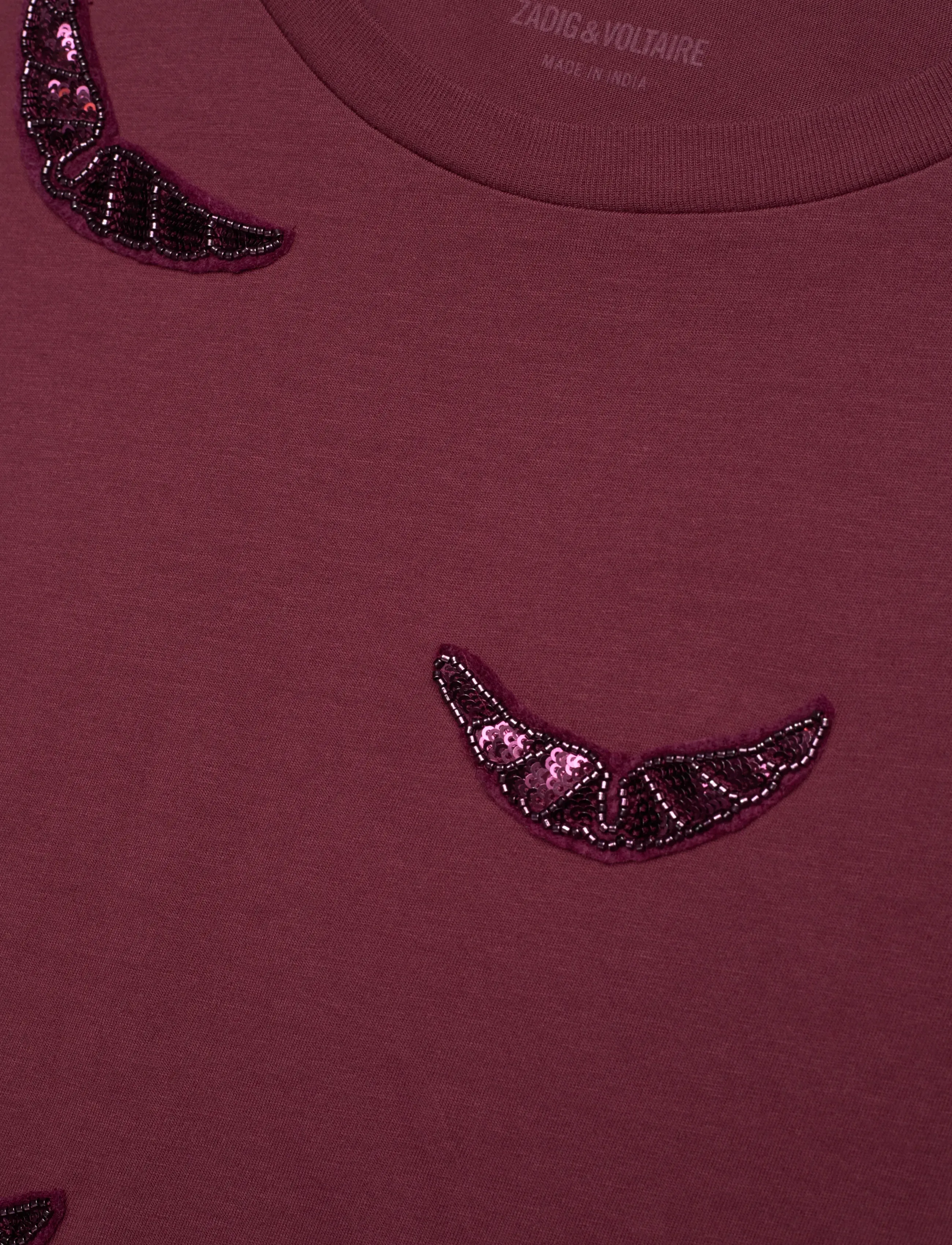 Zadig & Voltaire - ALYS HC EMBROIDERY WINGS - burgundy - 2