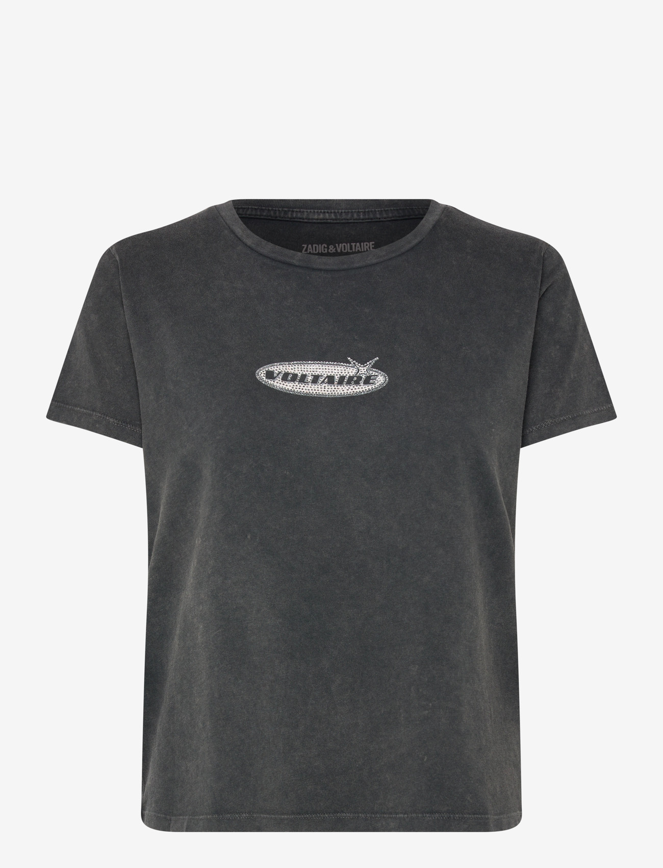 Zadig & Voltaire - ALYS HC MOTOCROSS STRASS - t-shirts - black - 1