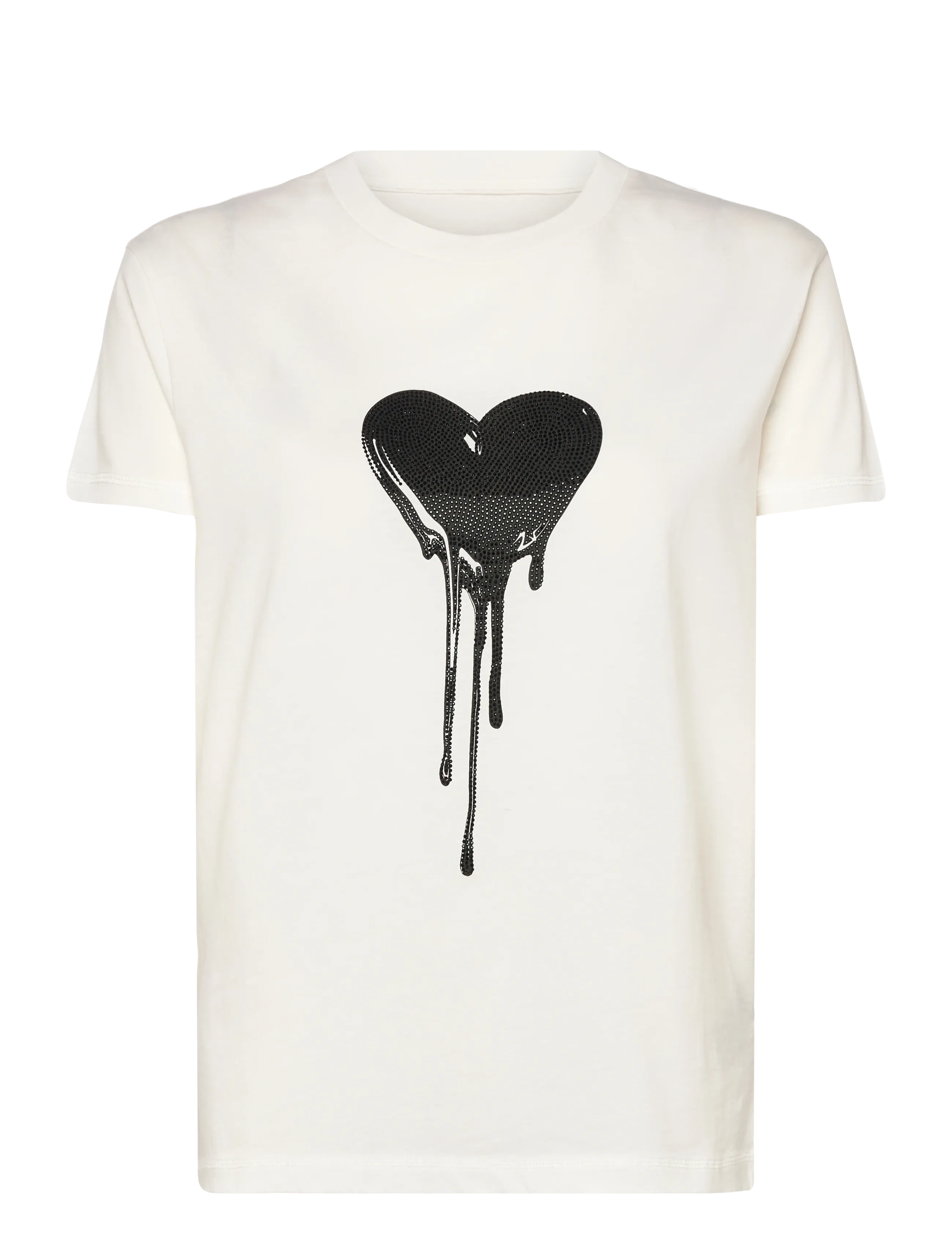 Zadig & Voltaire WALK HC FLOWING HEART STRASS - Tøj - JUDO / white