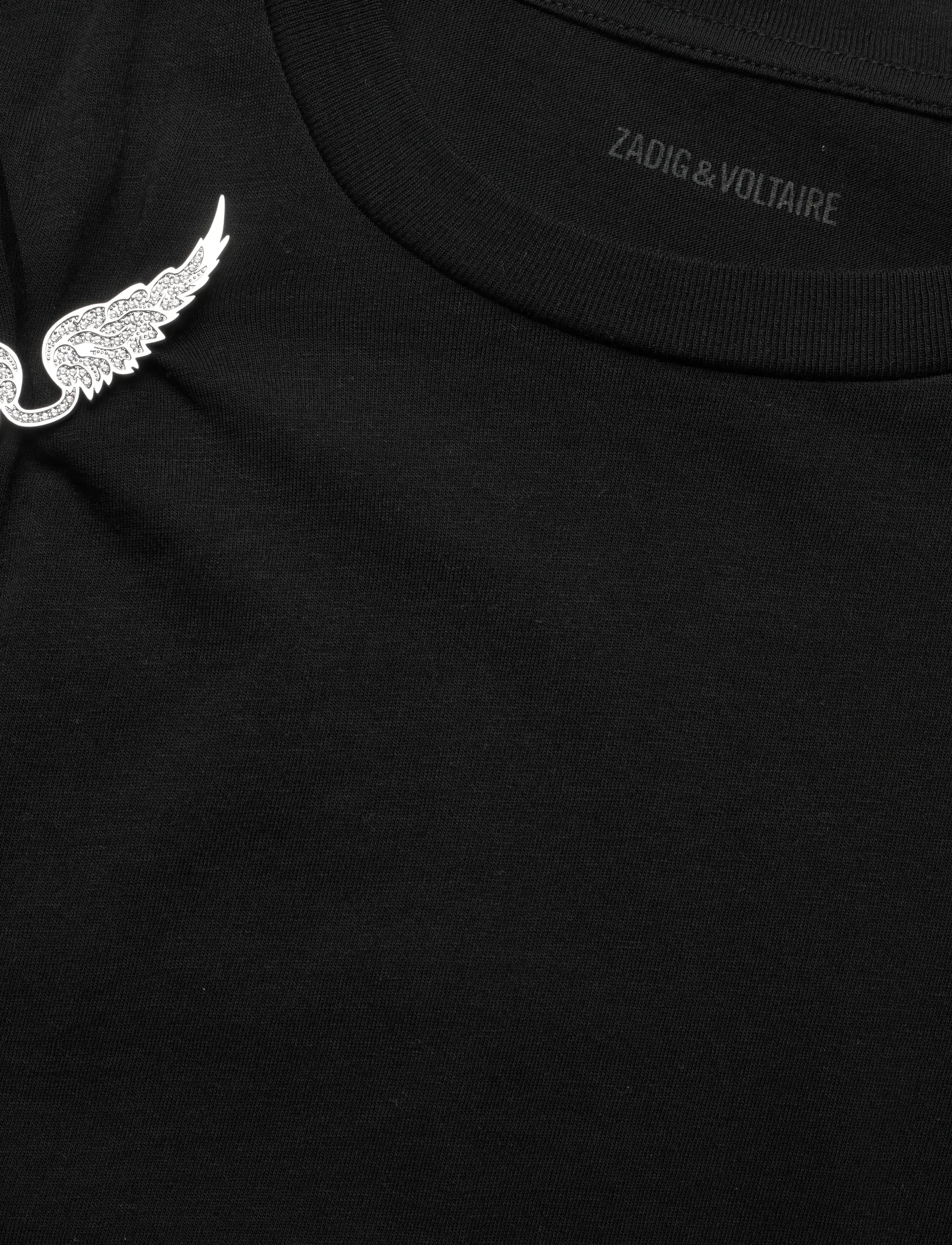 Zadig & Voltaire - SUZAN HC PLISSE WINGS - t-shirts - black - 5