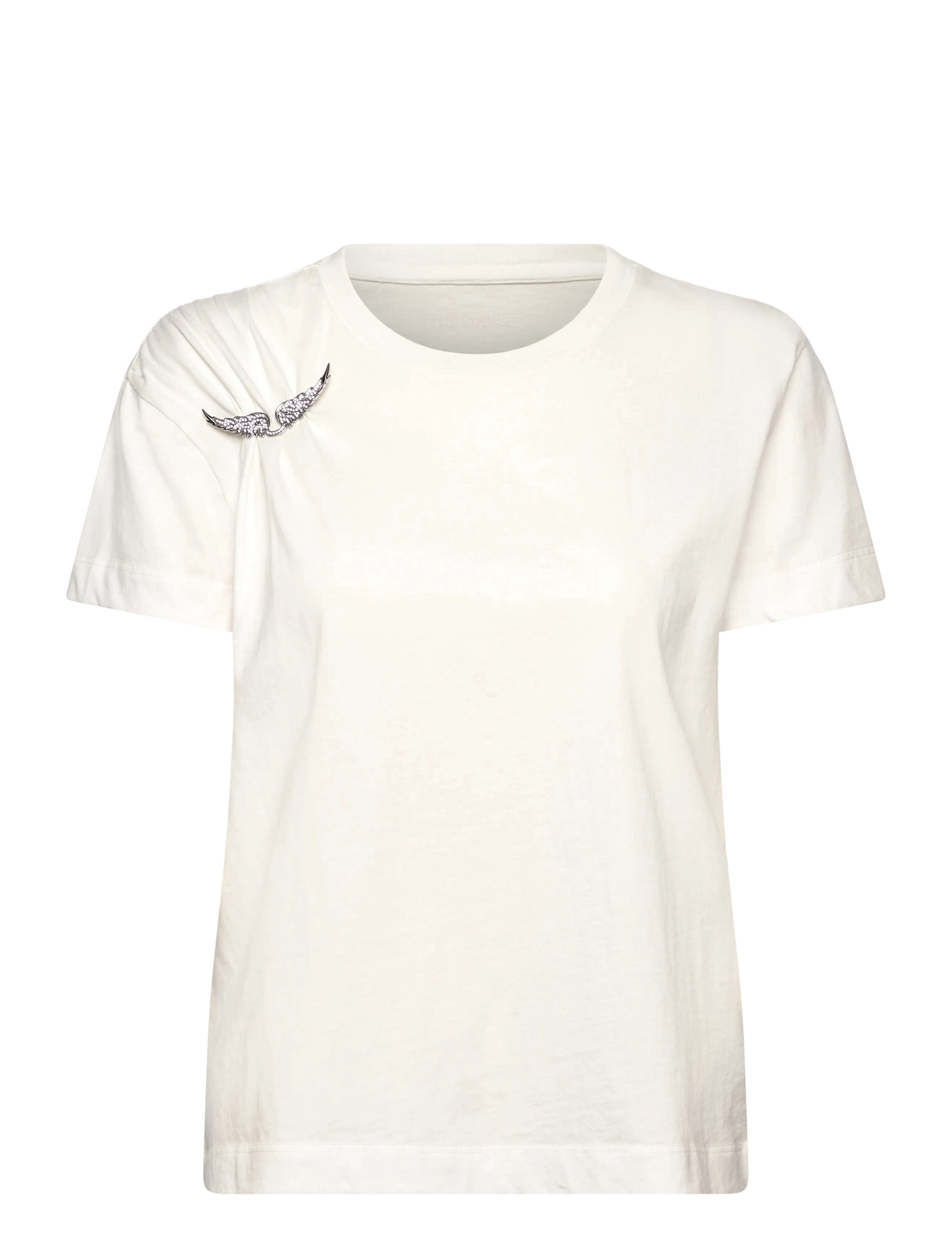 Zadig & Voltaire SUZAN HC PLISSE WINGS - T-shirts & Tops - JUDO / cream
