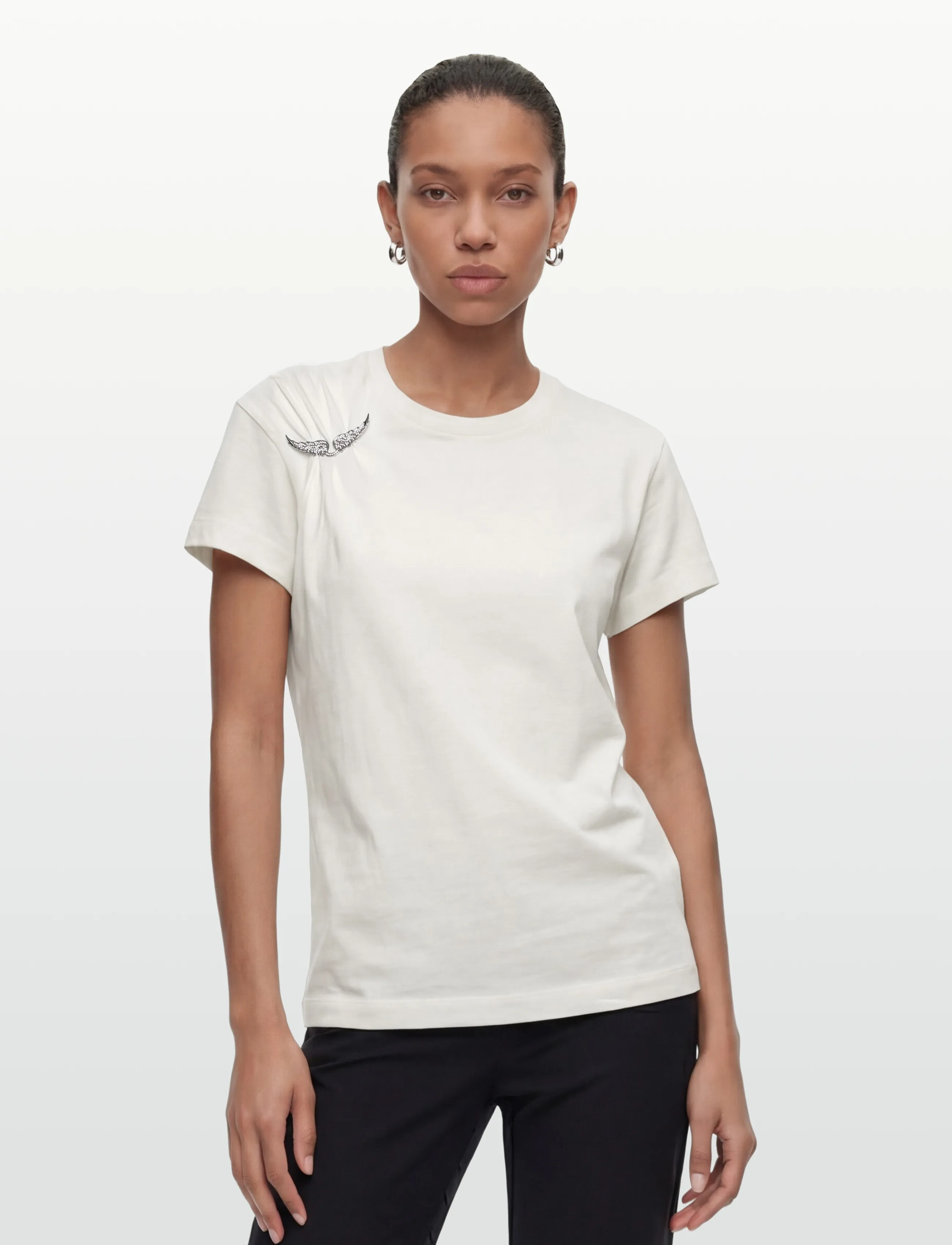 Zadig & Voltaire - SUZAN HC PLISSE WINGS - t-shirts & tops - judo - 3