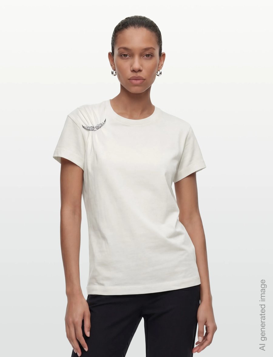 Zadig & Voltaire - SUZAN HC PLISSE WINGS - t-shirts - judo - 3