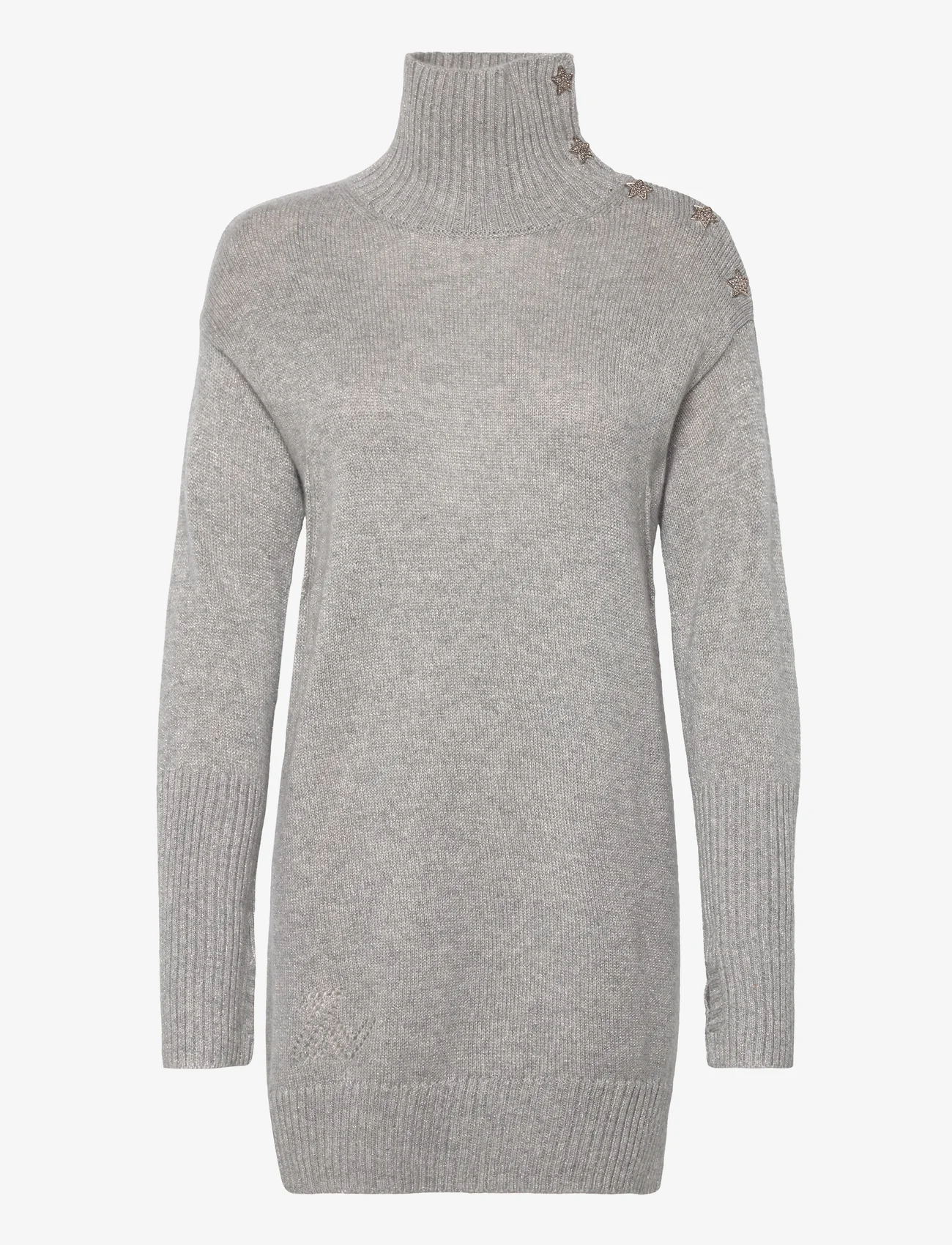 Zadig & Voltaire - ALMIRA WS LUREX - knitted dresses - gris chine clair - 0