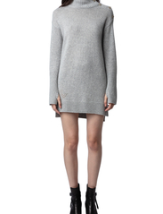 Zadig & Voltaire - ALMIRA WS LUREX - knitted dresses - gris chine clair - 2