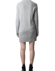 Zadig & Voltaire - ALMIRA WS LUREX - knitted dresses - gris chine clair - 3