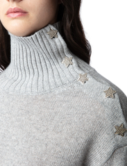 Zadig & Voltaire - ALMIRA WS LUREX - knitted dresses - gris chine clair - 5