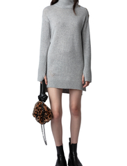 Zadig & Voltaire - ALMIRA WS LUREX - knitted dresses - gris chine clair - 6