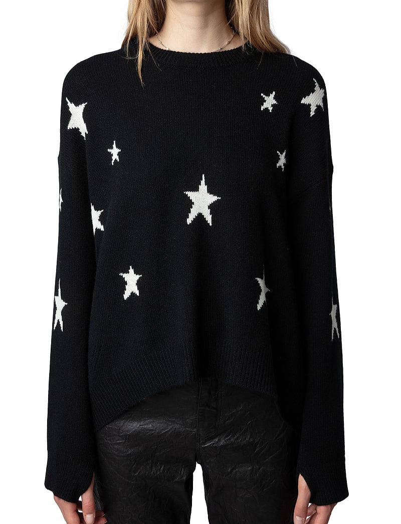 Zadig & Voltaire - MARKUS WS STARS - kašmiir - noir - 0