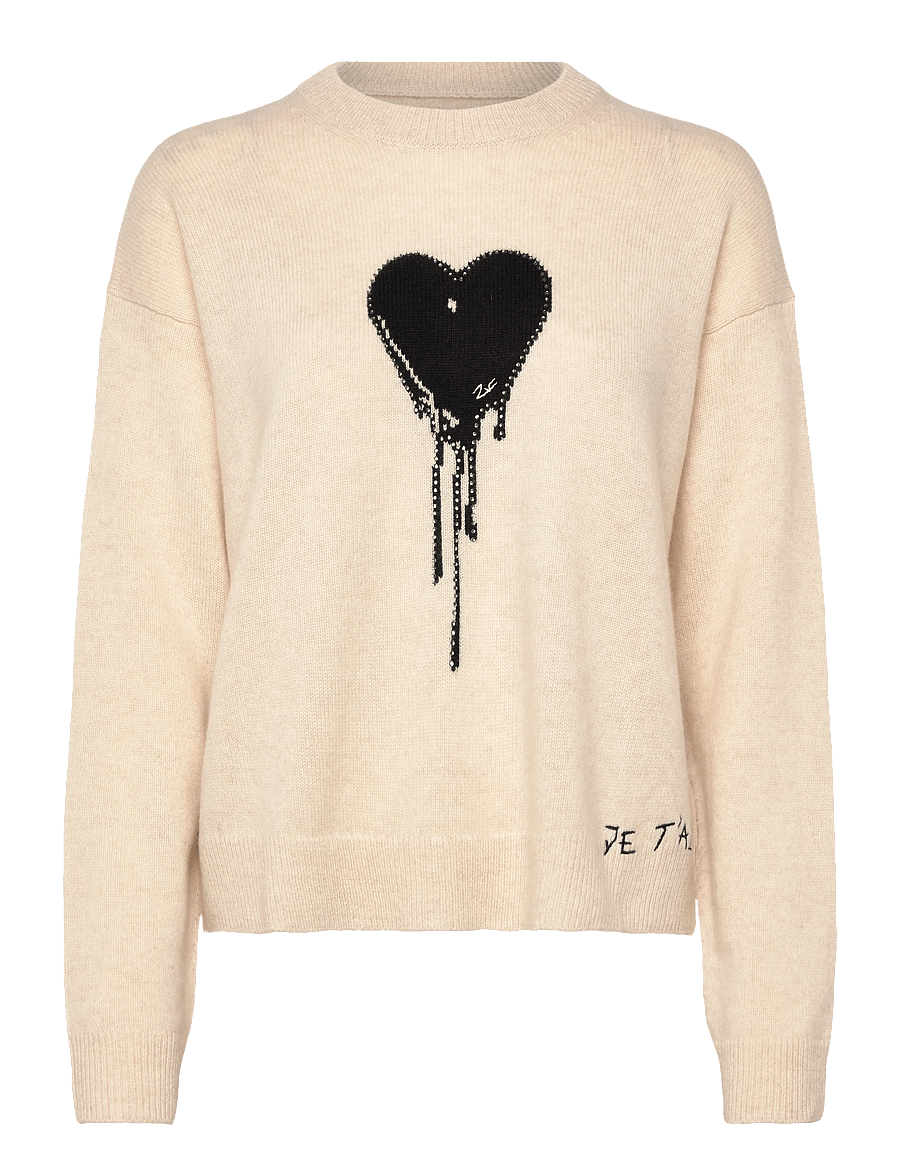 Zadig & Voltaire - MARKUZ WS AERO HEART - sviitrid - eggshell - 0