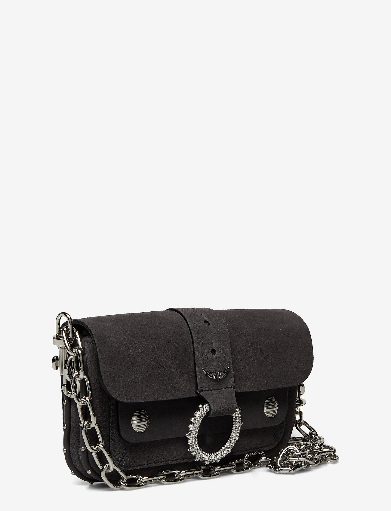 Zadig & Voltaire - KATE WALLET SUEDE + STRASS RIN - grey - 2