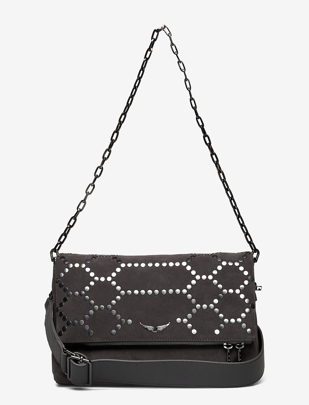 Zadig & Voltaire - ROCKY SUEDE + XL SCALE STUDS - grey - 0