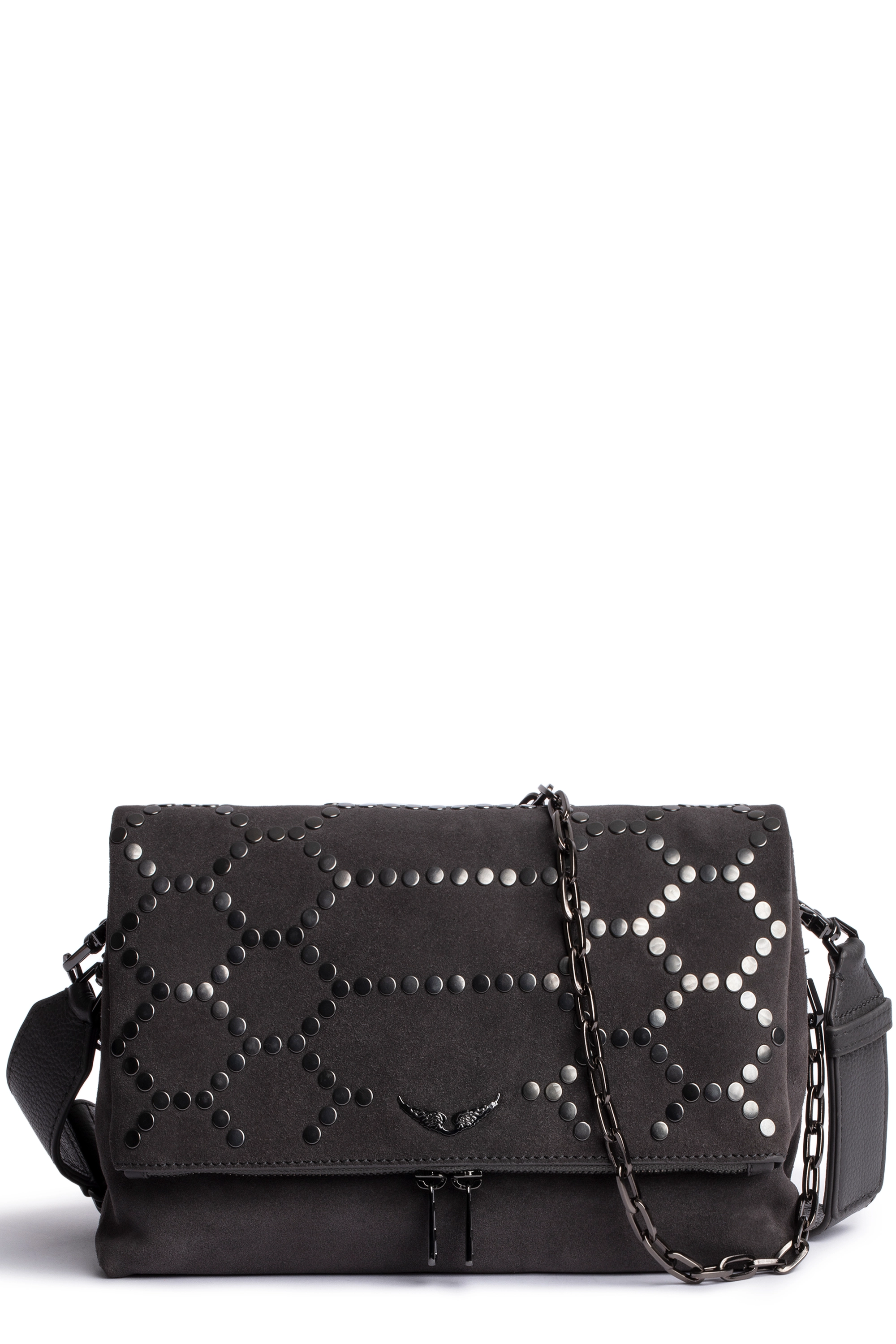Zadig & Voltaire - ROCKY SUEDE + XL SCALE STUDS - grey - 5