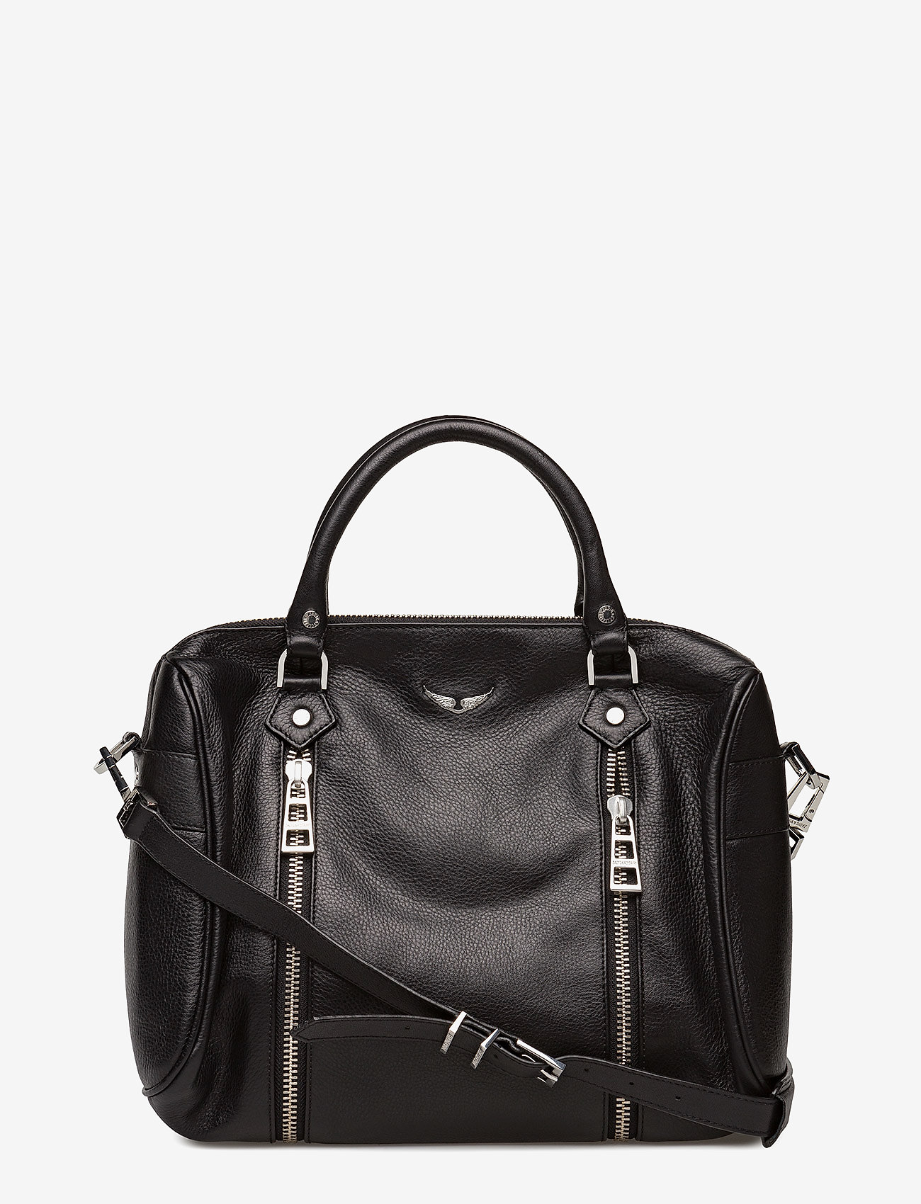 Zadig & Voltaire Sunny Medium Grained Leather, One Size, Black, Designere > Små Skuldertasker-Crossbody-Tasker, Dame