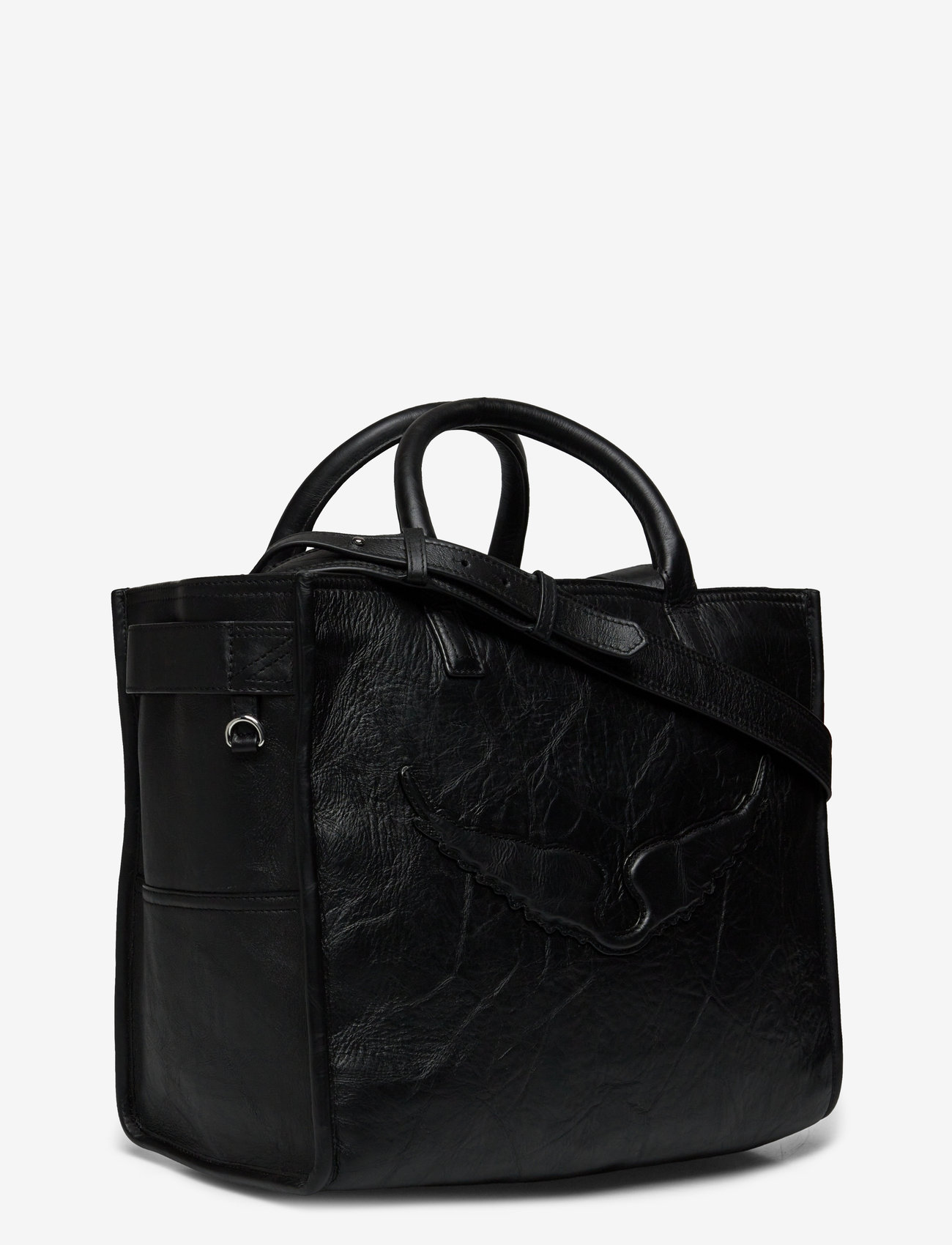 Zadig & Voltaire - ANGEL TOTE WINGS COW BURNISH - totes - noir - 2