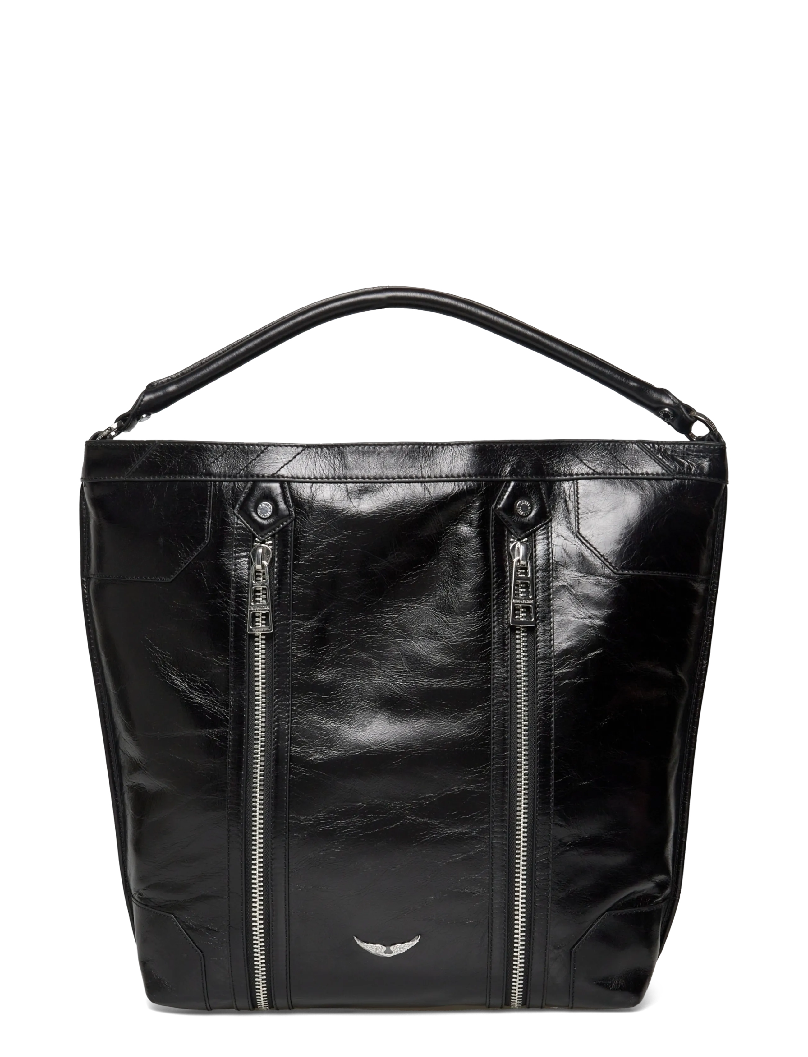 ZADIG & VOLTAIRE Sunny Hobo Vintage Patent Schwarz - One Size - Damen