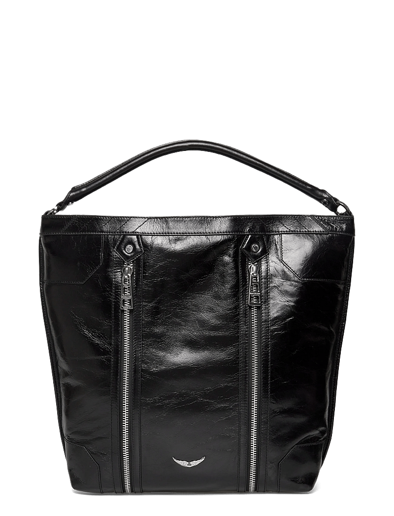 Zadig & Voltaire - SUNNY HOBO VINTAGE PATENT - tote bags - noir - 0