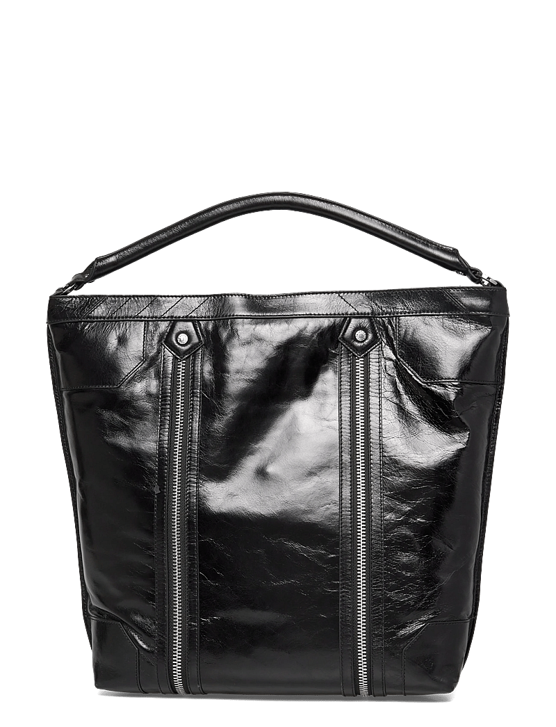 Zadig & Voltaire - SUNNY HOBO VINTAGE PATENT - tote bags - noir - 1