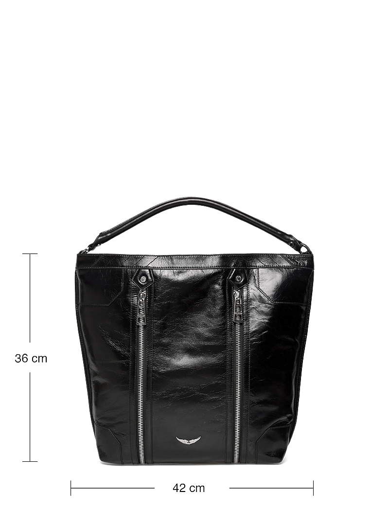 Zadig & Voltaire - SUNNY HOBO VINTAGE PATENT - tote bags - noir - 3