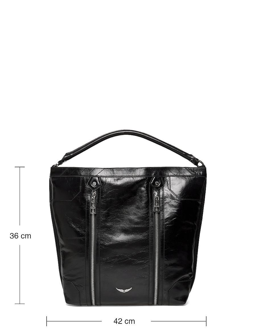 Zadig & Voltaire - SUNNY HOBO VINTAGE PATENT - tote bags - noir - 3