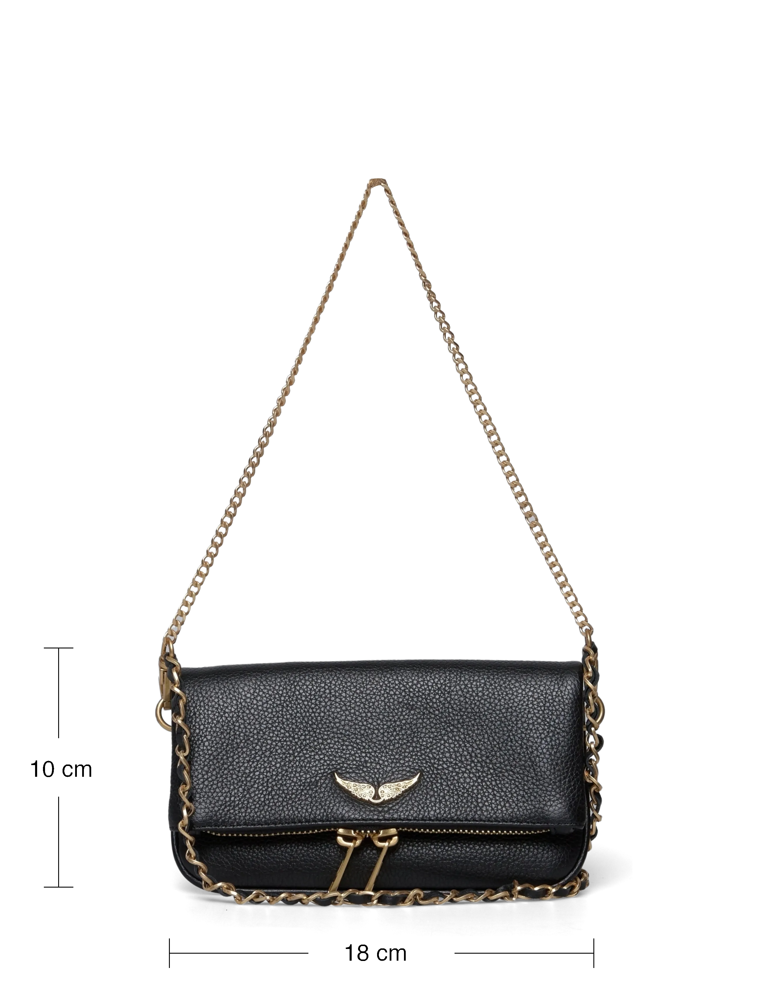Zadig & Voltaire - ROCK NANO GRAINED LEATHER - black gold - 3