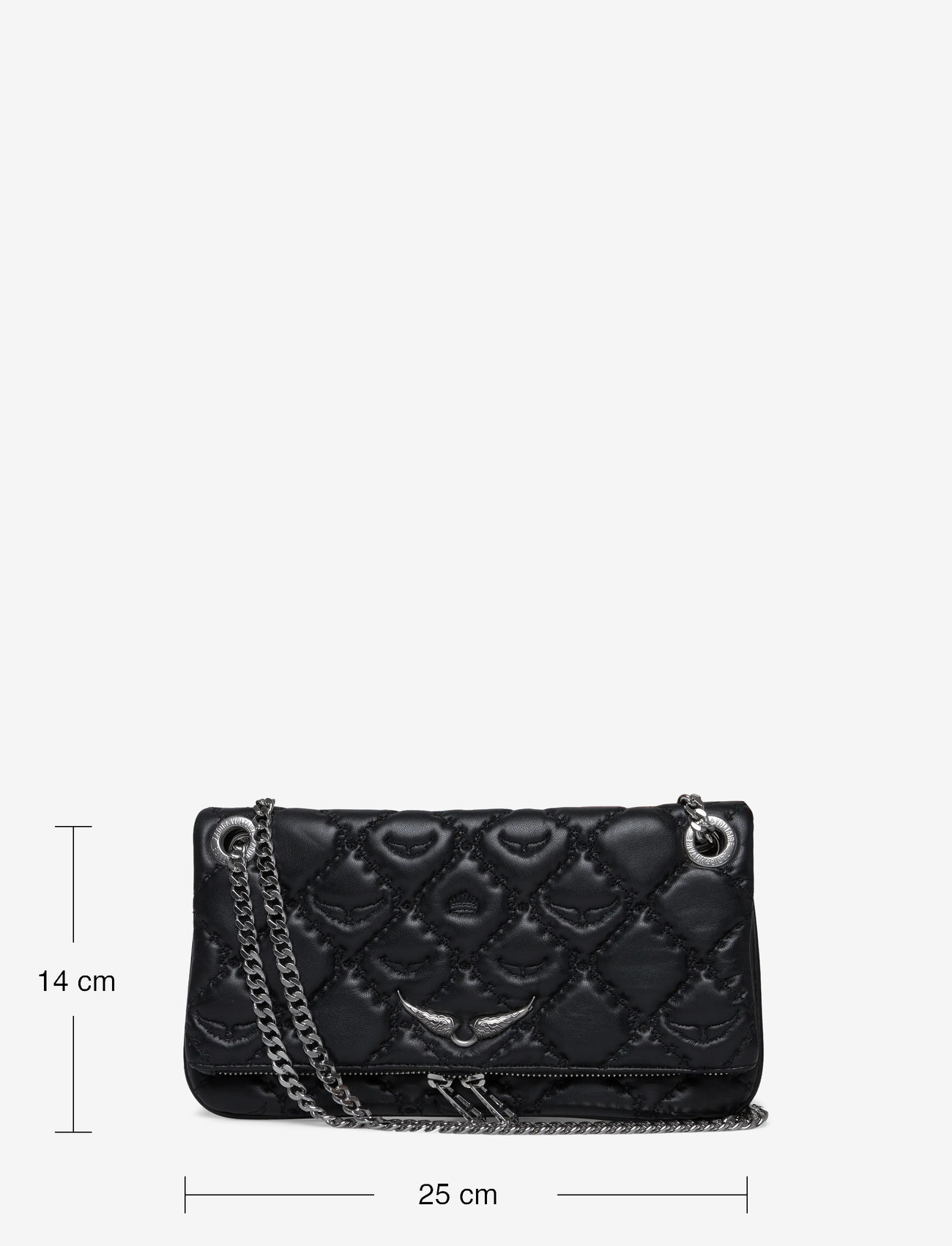 Zadig & Voltaire - ROCK II QUILTED MONOGRAM - per petį permetamos rankinės - black - 3