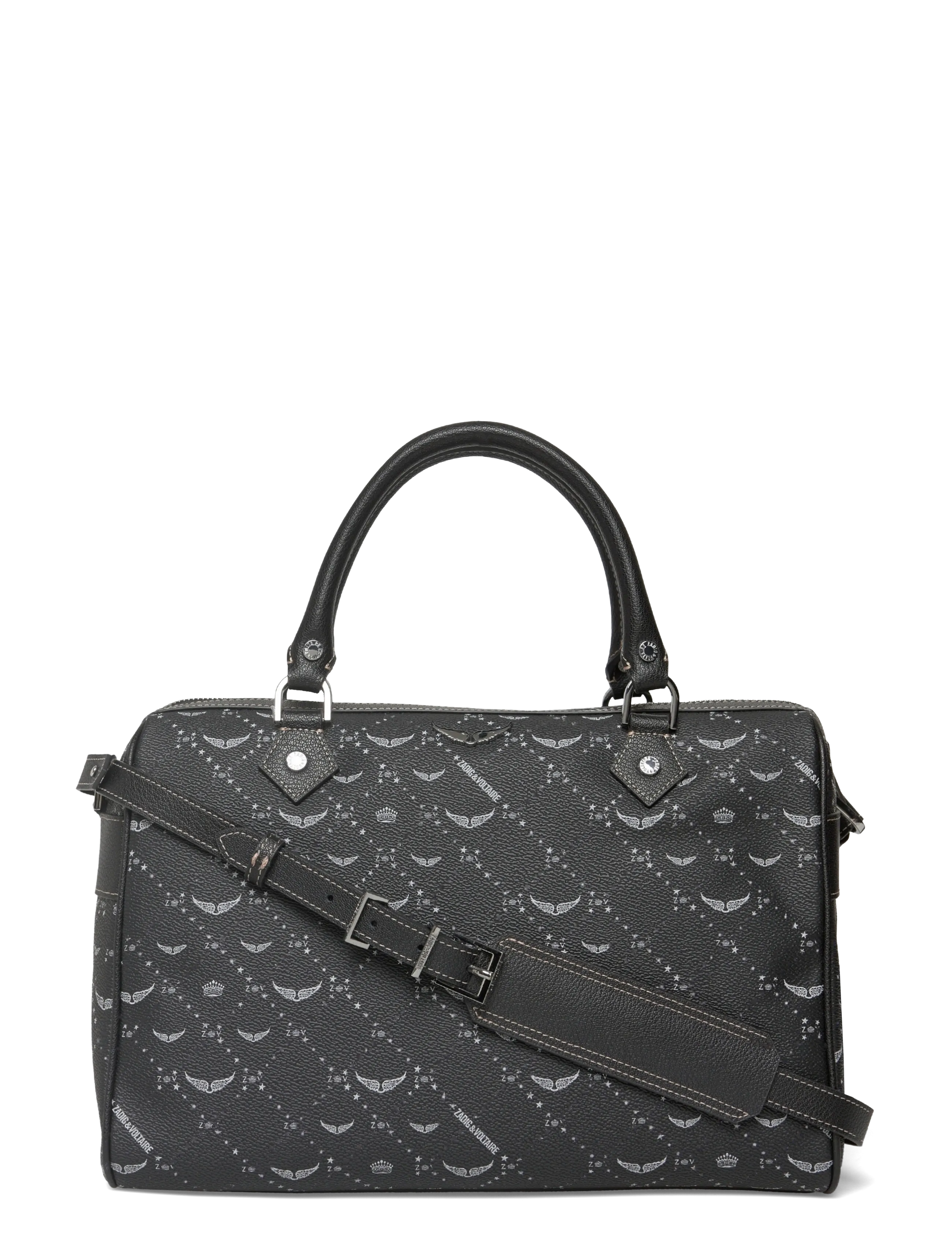 Zadig & Voltaire SUNNY VIBE MEDIUM MONOGRAM - Laukut - BLACK / black