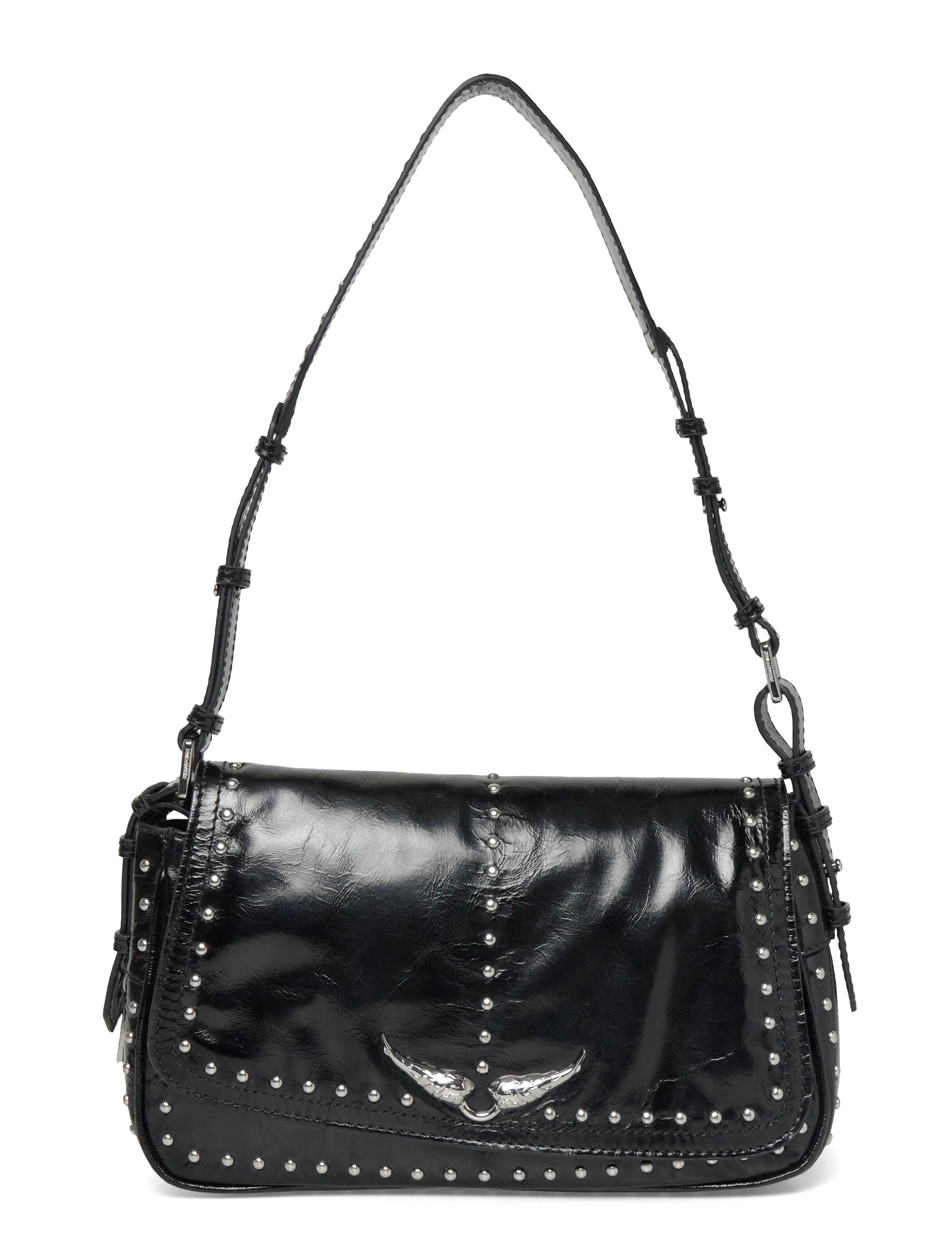 Zadig & Voltaire LE ZOUZOU VINTAGE PATENT STUDS - Taschen - BLACK / black