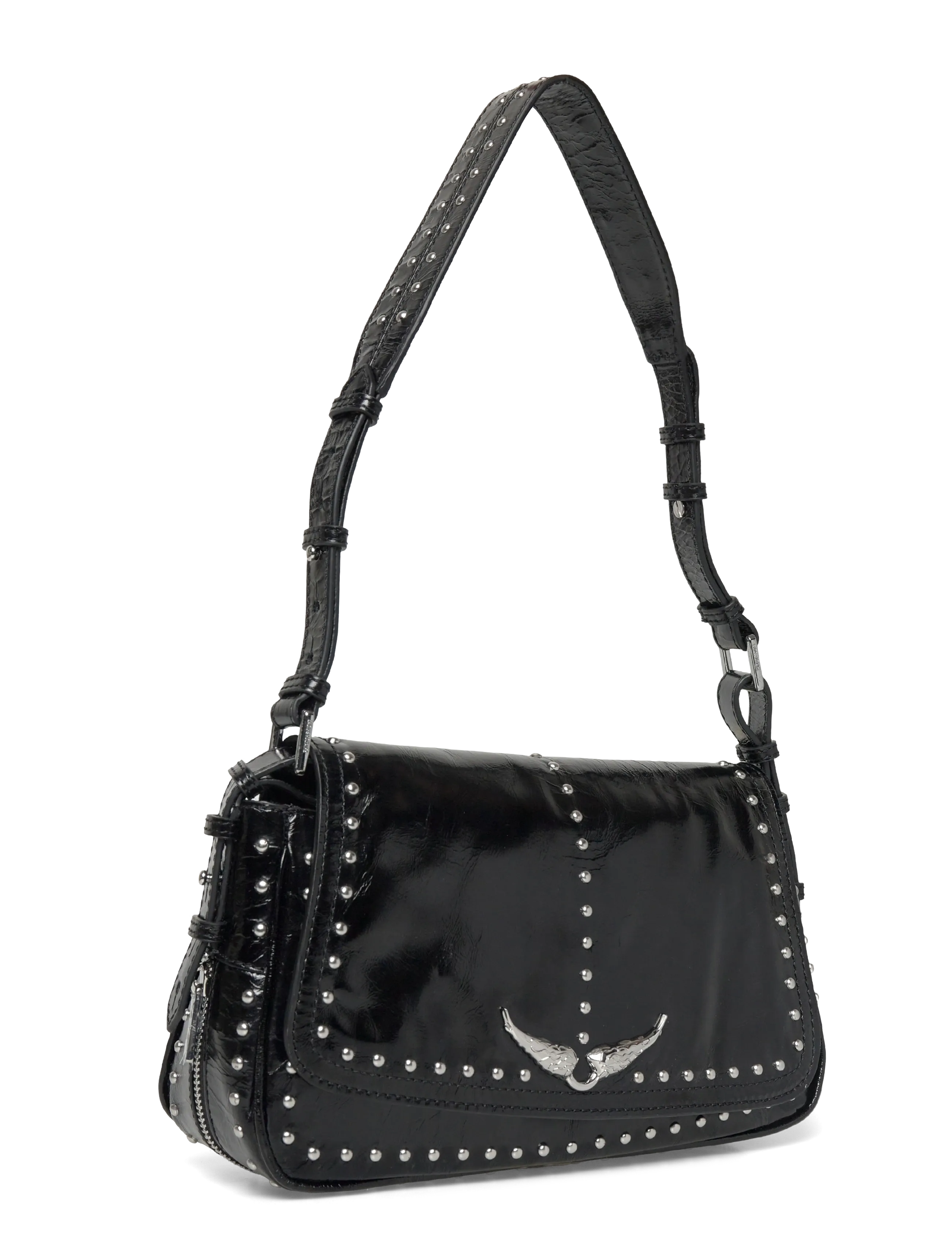 Zadig & Voltaire - LE ZOUZOU VINTAGE PATENT STUDS - kotid - black - 2