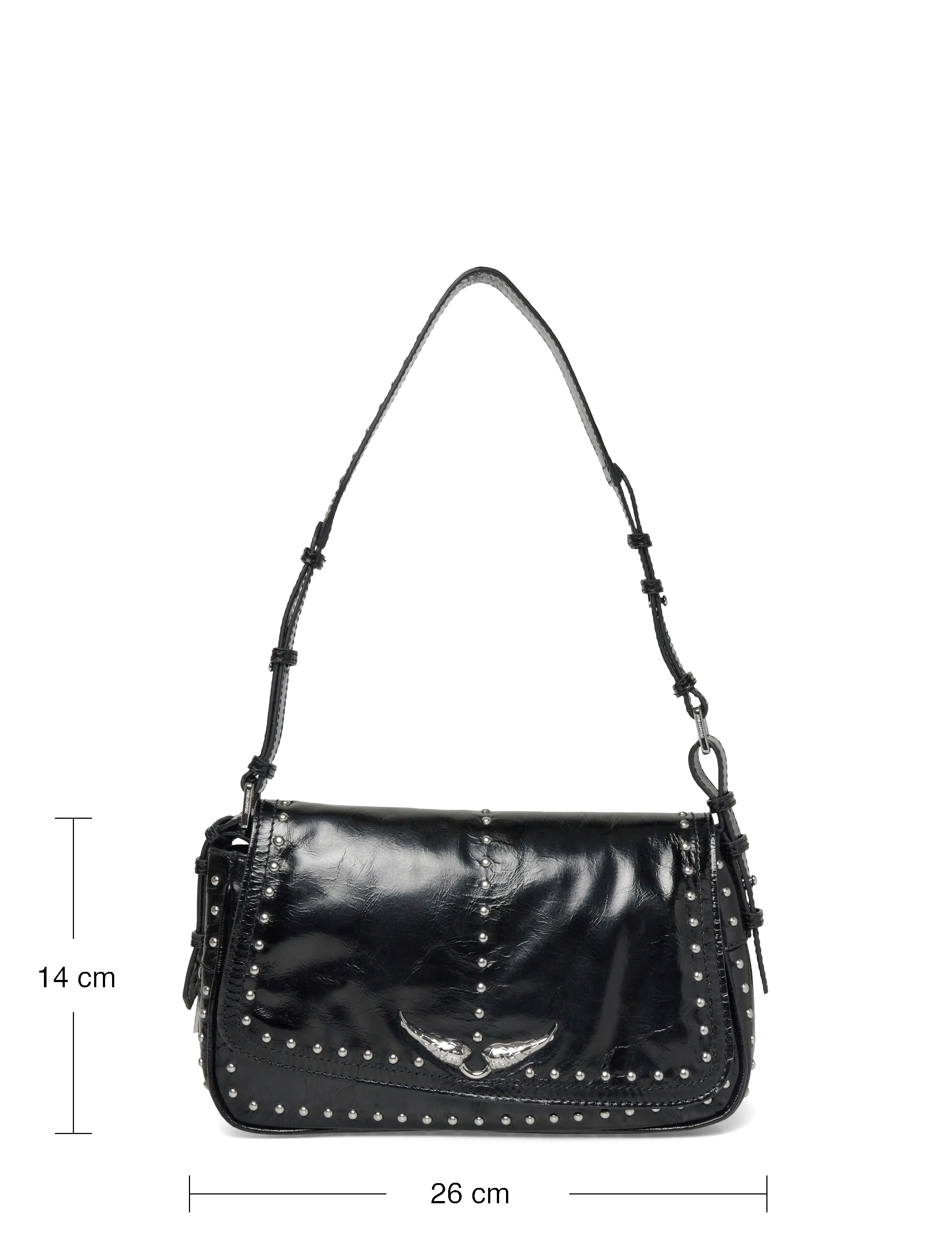 Zadig & Voltaire - LE ZOUZOU VINTAGE PATENT STUDS - kotid - black - 3